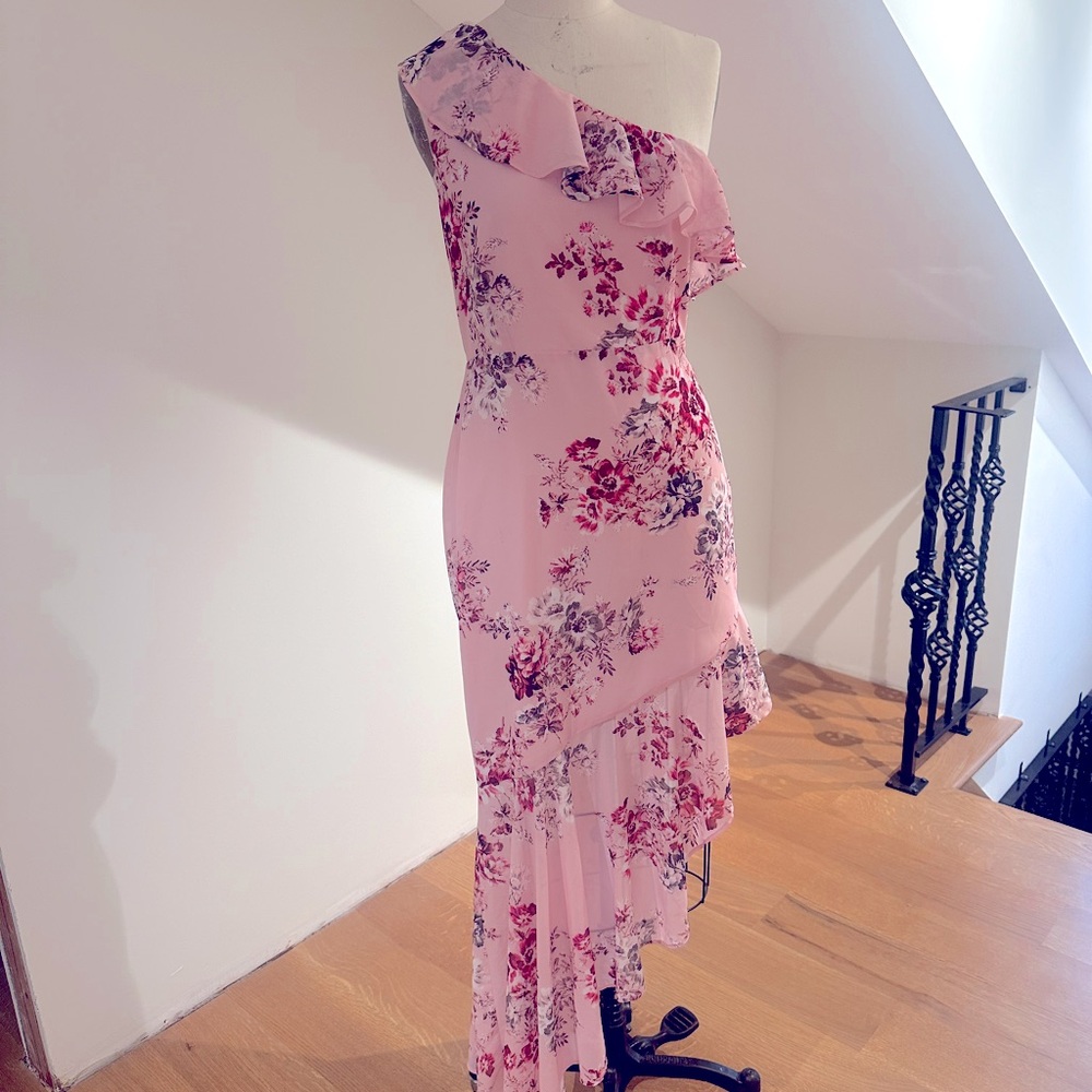 Michael Costello x Revolve Pink  Asymmetrical Dress